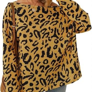 Black and Tan Leopard Print Shirt